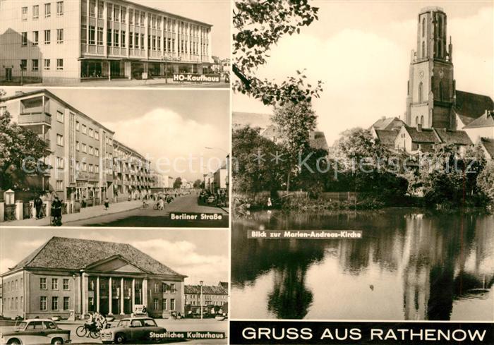 Rathenow HO Kaufhaus Berliner Strasse Staatl Kulturhaus Marien Andreas Kirche