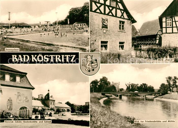 Bad Koestritz Sommerbad HOG Frosch Heinrich Schuetz Gedenkstaette und Schloss Fr