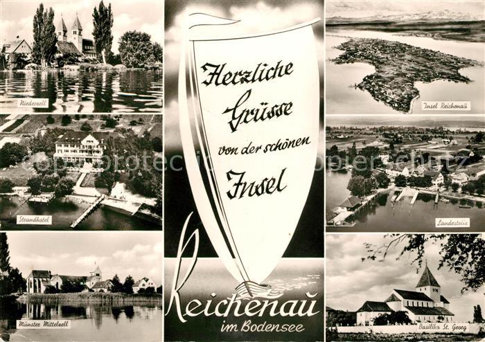 Reichenau Bodensee Niederzell Strandhotel Muenster Mittelzell Insel Landesstelle