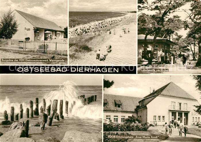 Dierhagen Ostseebad Bungalow Strand Ladenstrasse FDGB Erholungsheim Ernst Moritz