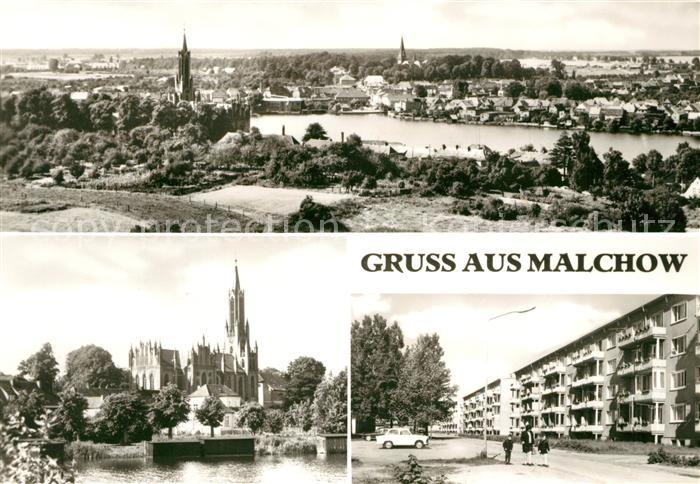 Malchow Panorama Kirche Wohnblock