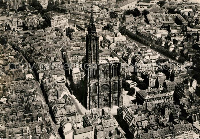 Strasbourg Alsace Notre Dame Fliegeraufnahme