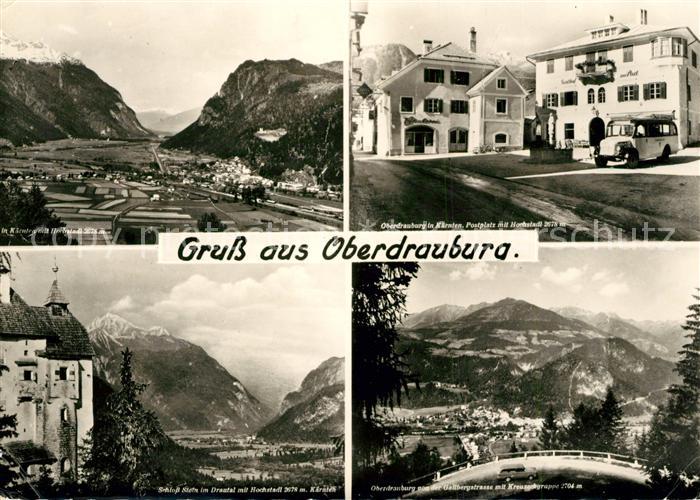 Oberdrauburg Kaernten Postplatz Hochstadl Kreuzeckgruppe Schloss Stein