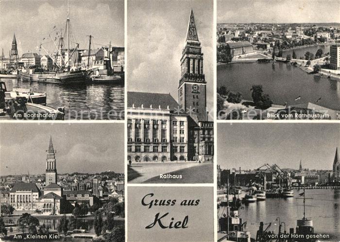 KIEL CITY Bootshafen Rathausturm RathausAm Kleinen Kiel
