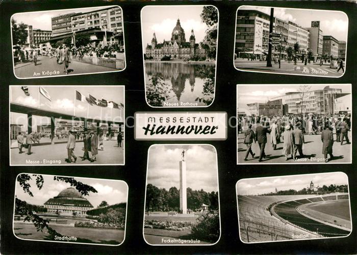 HANNOVER  CITY Am Kroepcke Neues Rathaus Steintor Stadthalle Fackeltraegersaeule