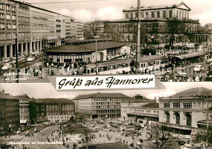 HANNOVER  CITY Cafe am Kroepcke Opernhaus Hauptbahnhof Ernst August Platz