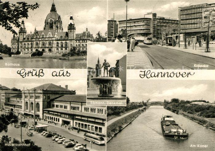 HANNOVER  CITY Rathaus Hauptbahnhof Kroepcke Kanal