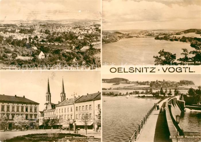 Oelsnitz Vogtland Ernst Thaelmann Platz Planschwitz Panorama