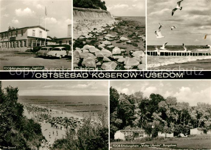 Koserow Ostseebad Usedom FDGB Erholungsheime Seeblick Walter Ulbricht Streckelbe