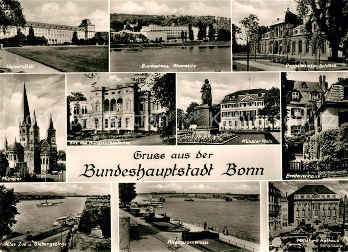 Bonn Rhein Muenster Pfalz Bundeshaus Poppelsdorfer Schloss Universitaet