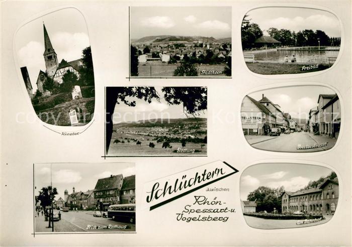 Schluechtern Stadtkern Freibad Siedlung Obertorstrasse Bahnhof Rathaus