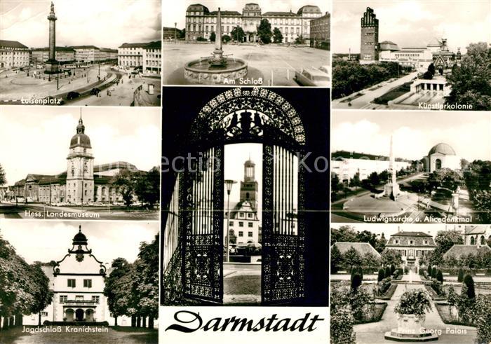 Darmstadt Luisenplatz Kuenstlerkolonie Schloss Jagdschloss Kranichstein Palais