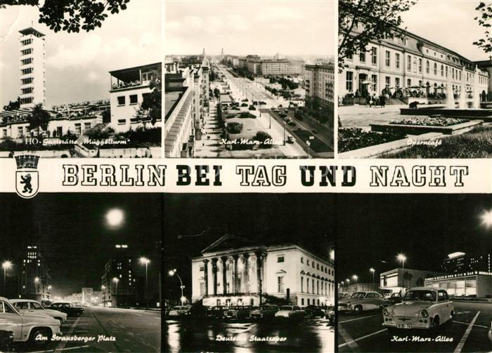 BERLIN  CITY HO Gaststaette Mueggelturm Karl Marx Allee Operncafe Deutsche Staat