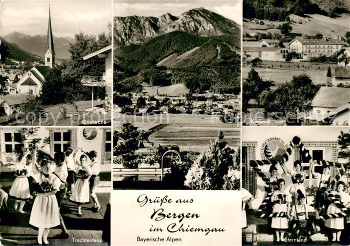 Bergen Chiemgau Ortskirche Kurhaus Trachtentanz Sterntanz