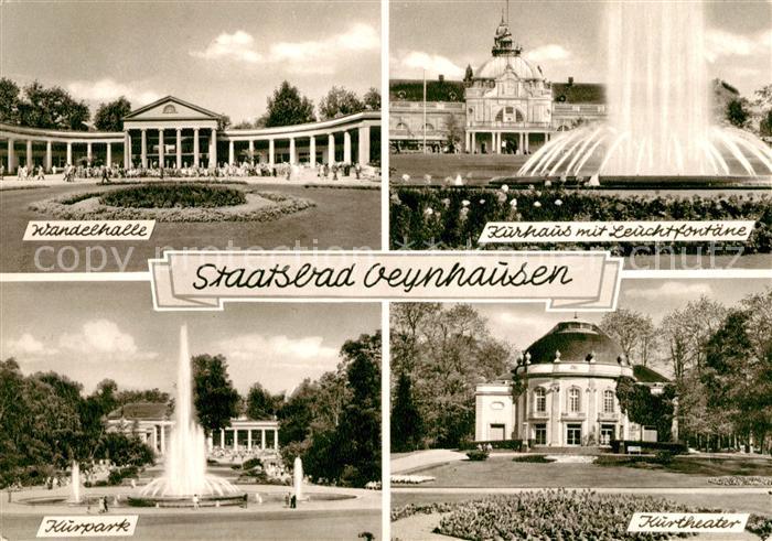 Oeynhausen Wandelhalle Kurhaus Leuchtfontaene Kurpark Kurtheater