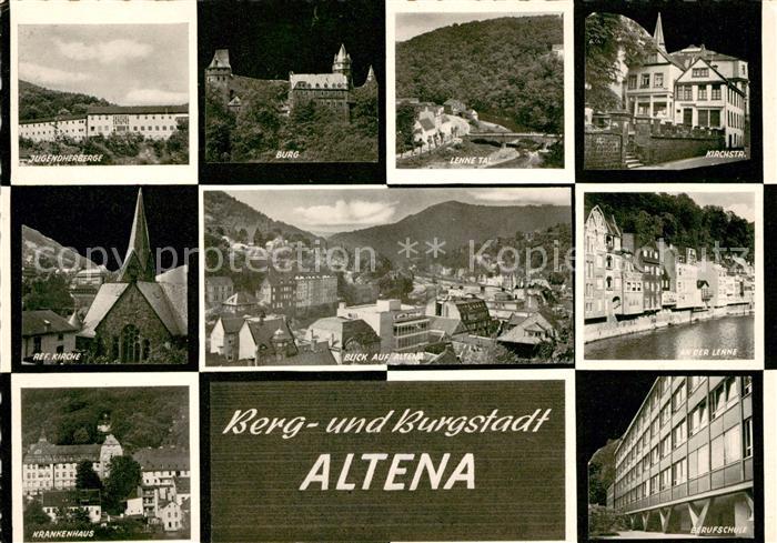 Altena Lenne Jugendherberge Burg Lennetal Kirche Krankenhaus Berufsschule