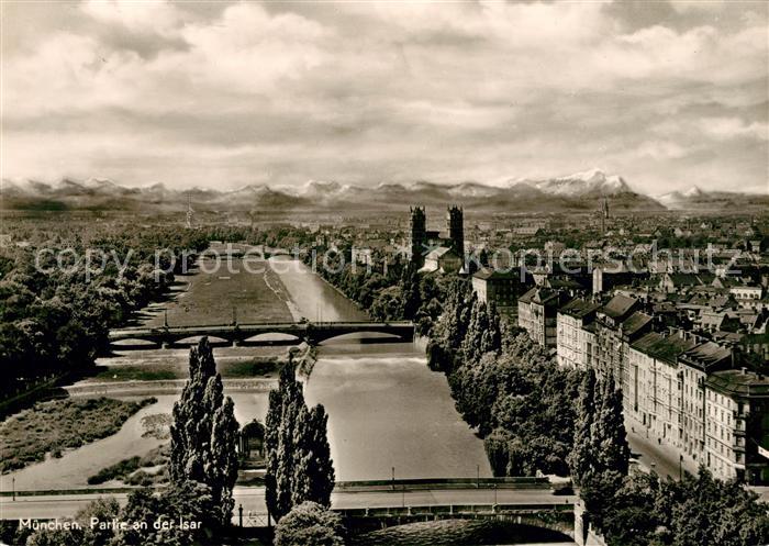 Muenchen Panorama Isar