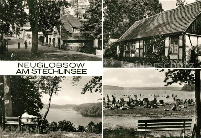 Neuglobsow Strand Ortsansichten Stechlinsee