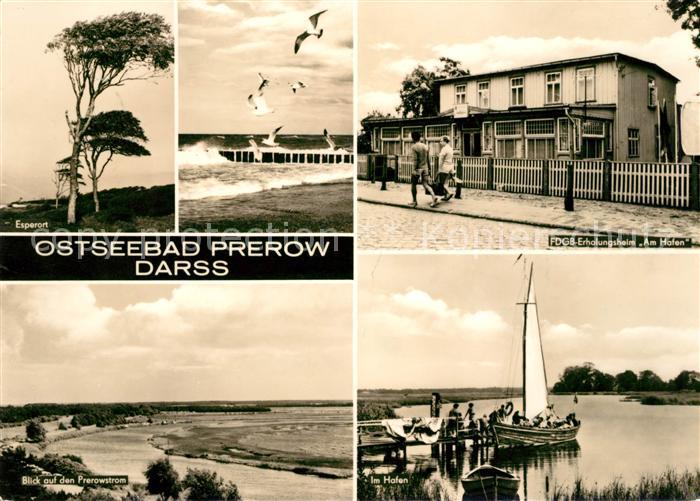 Prerow Ostseebad Darss Esperort FDGB Erholungsheim Hafen Prerowstrom