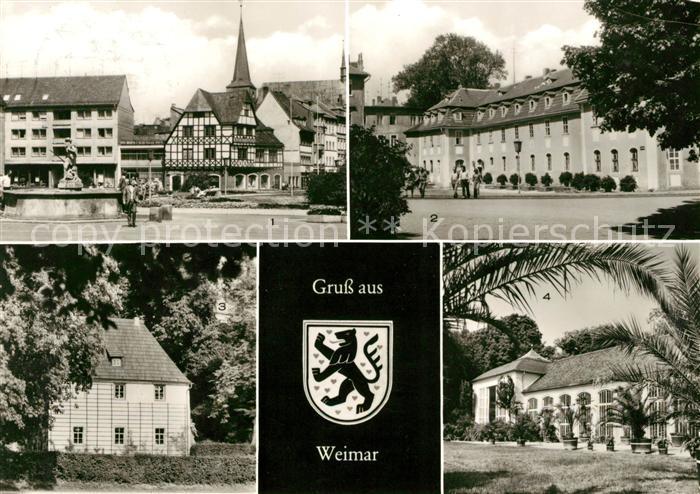 Weimar Thueringen Marktplatz Haus der Frau von Stein Goethes Gartenhaus Schloss