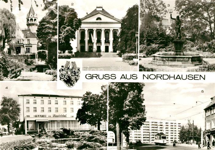 Nordhausen Thueringen Hotel Handelshof Neptunbrunnen