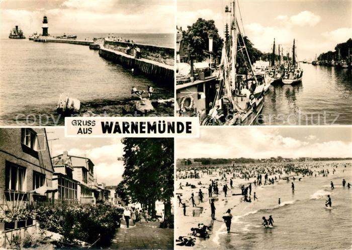 Warnemuende Ostseebad Strand Segelschiffe Leuchtturm