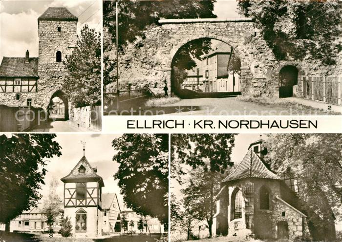 Ellrich Wernauer Tor Torbogen Glockenturm Nicolaiplatz Frauenbergkirche