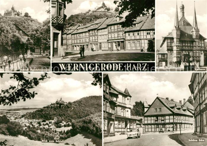 Wernigerode Harz Schoene Ecke Schloss Feudalmuseum Rathaus