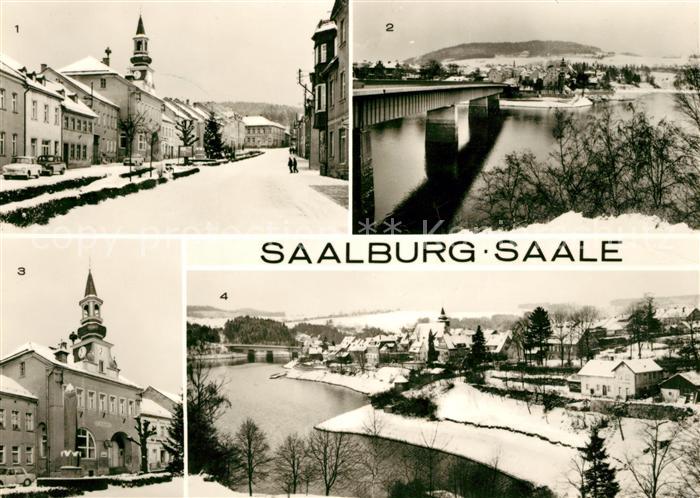 Saalburg Saale Marktplatz Rathaus FDGB Erholungsheim