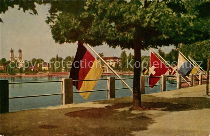 Friedrichshafen Bodensee Uferstrasse mit der Schlosskirche