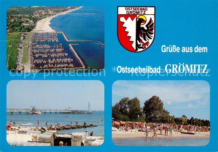 Groemitz Ostseebad Fliegeraufnahme Strand Seebruecke