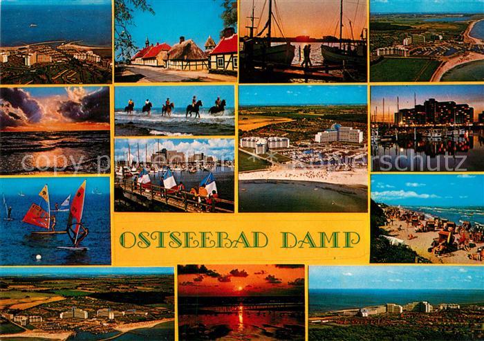 Damp Strand Hafen Segeln Reiten Panorama