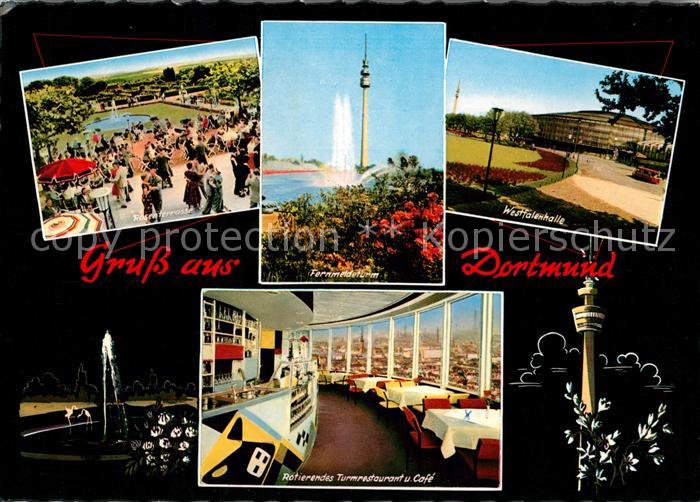 DORTMUND CITY Rosenterrasse Fernmeldeturm Rotierendes Turmrestaurant Westfalenh