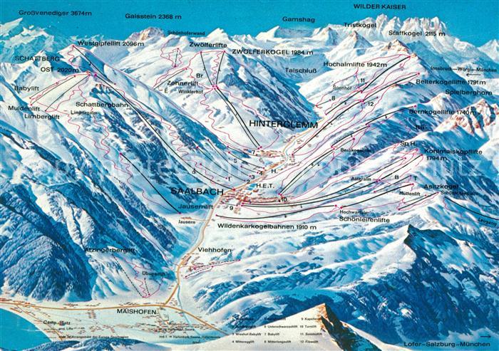 Saalbach-Hinterglemm Panoramakarte