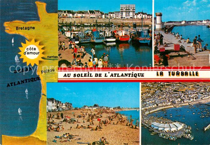 La Turballe Hafenpartien Strand Fliegeraufnahme