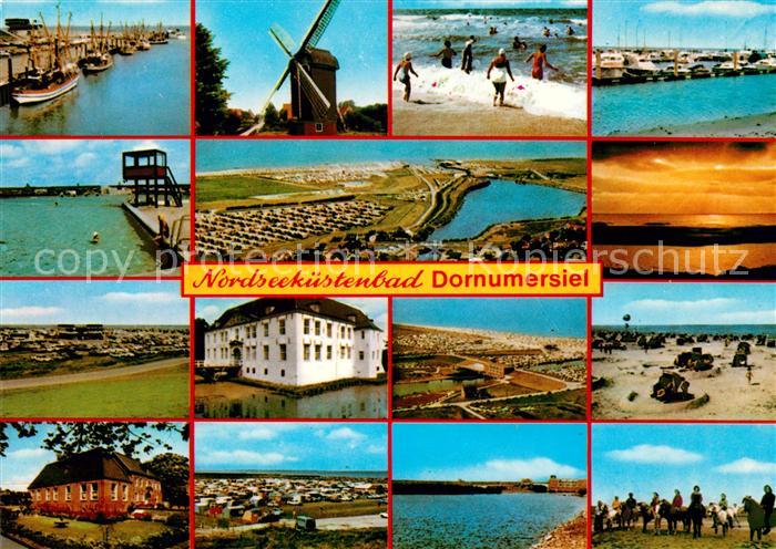 Dornumersiel Fischereihafen Muehle Brandung Fliegeraufnahme Reiten Strandpartien