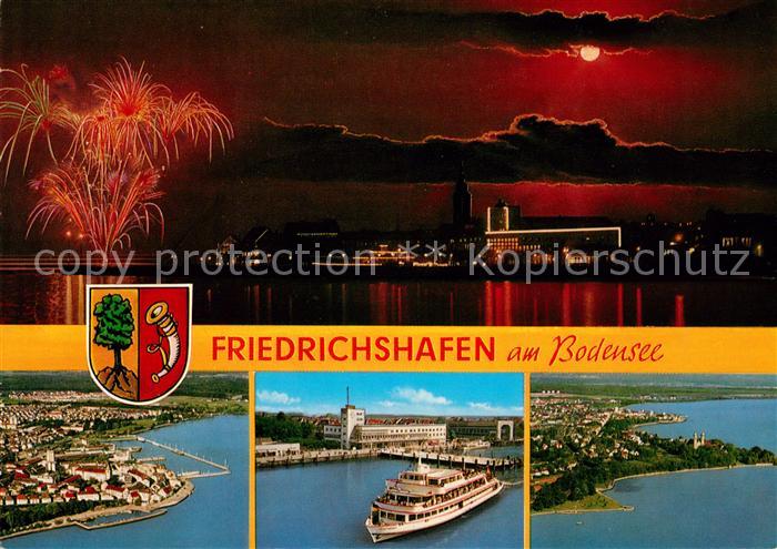 Friedrichshafen Bodensee Feuerwerk Fliegeraufnahmen Faehre