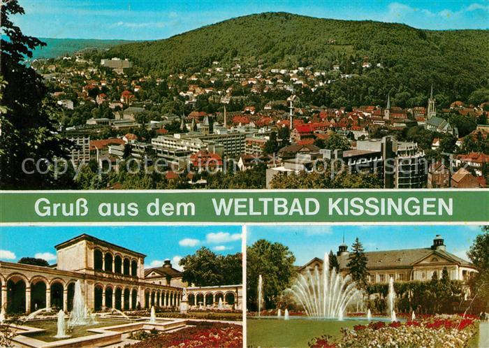 Bad Kissingen Stadtblick Kurhaus Kurpark Fontaene