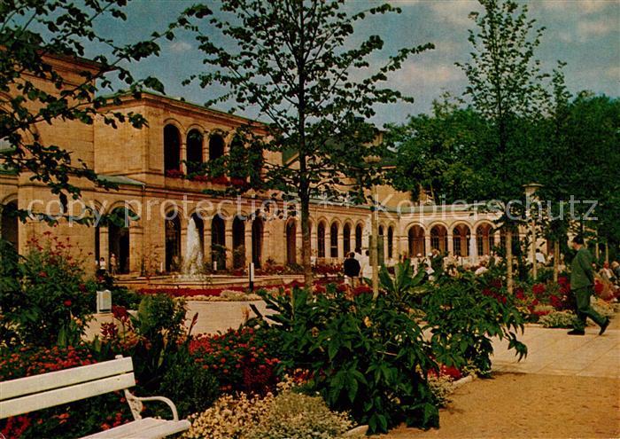 Bad Kissingen Kurpromenade mit Kurhaus und Cafe