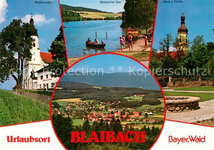 Blaibach Weissenregen Blaibacher See Kirche Panorama