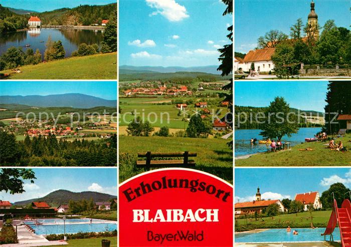 Blaibach Panorama Kirche Liegewiese Schwimmbad