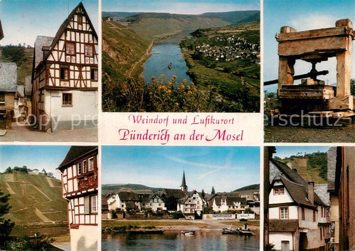 Puenderich Mosel Fachwerkhaeuser Fliegeraufnahme Presse Teilansicht