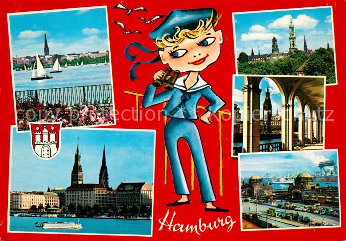 Hamburg Teilansichten St Michaeliskirche Arkaden Elbtunnel