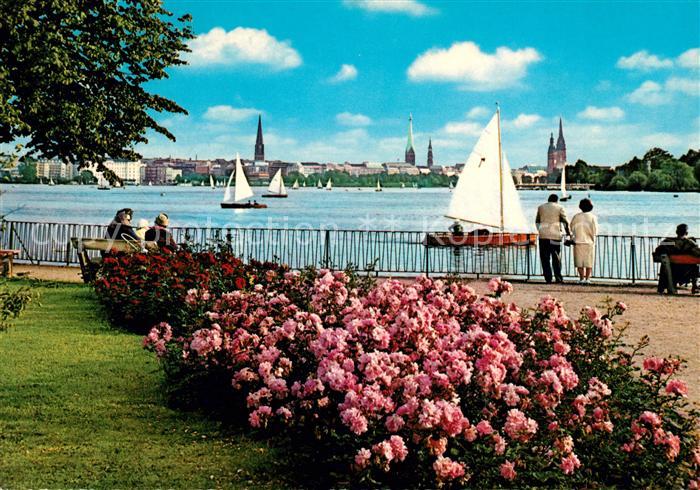 Hamburg Partie an der Aussenalster