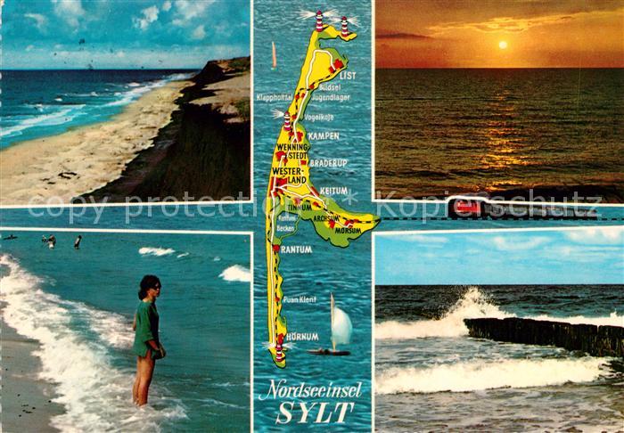 Insel Sylt Strandpartien Sonnenuntergang