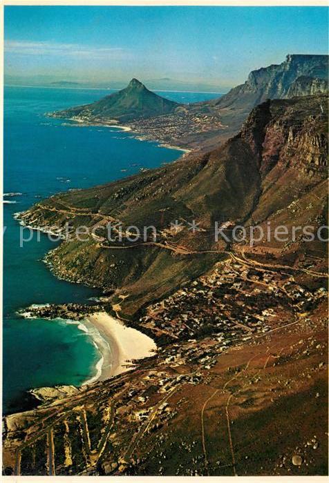Llandudno Suedafrika mit Marine Drive Fliegeraufnahme