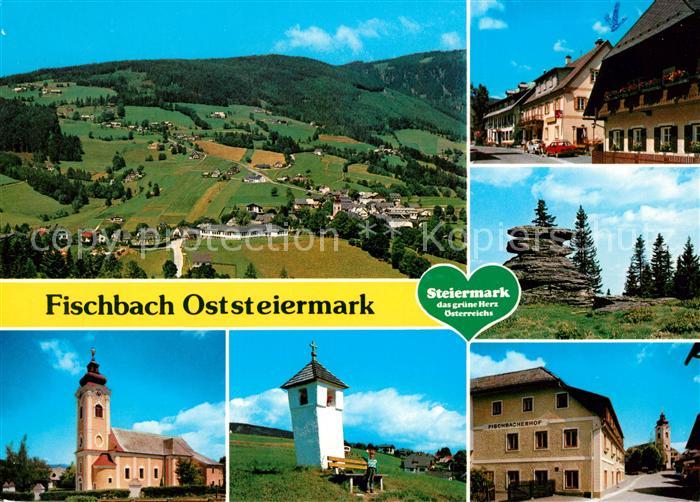 Fischbach Steiermark Panorama Kirche Turm Felsen Fischbacherhof