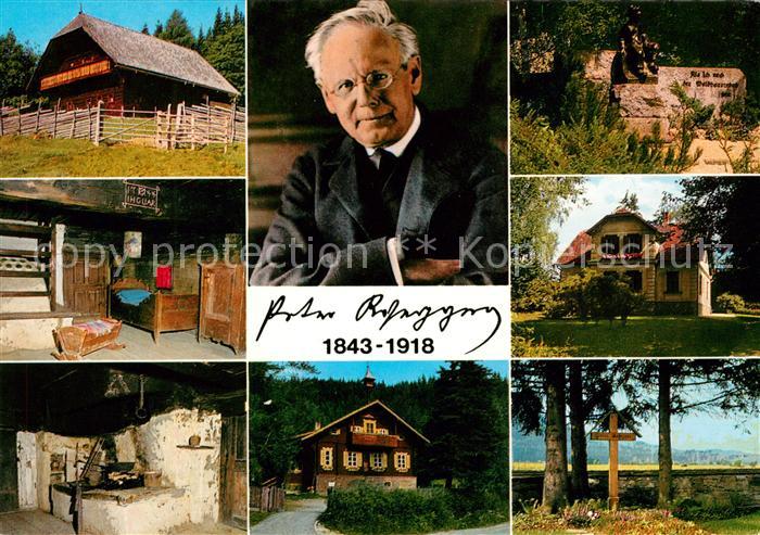 Alpl Peter Rosegger Geburtshaus Rauchkuchl Grab in Krieglach Denkmal Wohn und St