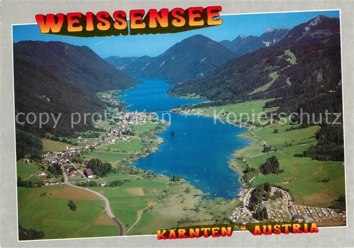 Weissensee Kaernten Fliegeraufnahme