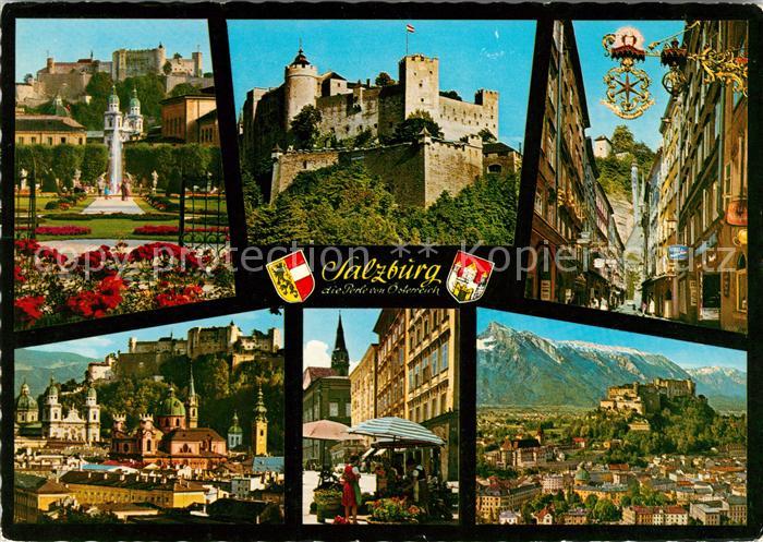 Salzburg Oesterreich Mirabellgarten Hohensalzburg Getreidegasse Altstadt Alter M